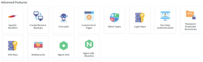 DirectAdmin advanced features