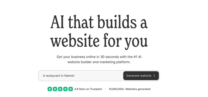 Durable AI website builder introductory question