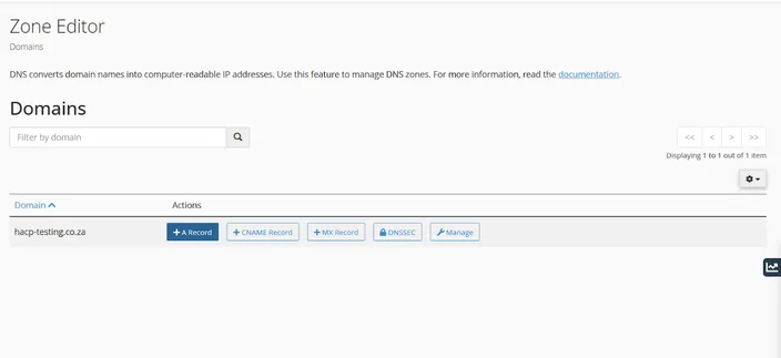 Edit a DNS zone