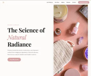 Beauty and skincare website template