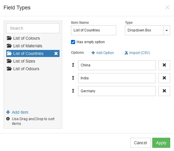 Edit the fields of details for each product in this window of your Website Builder Pro