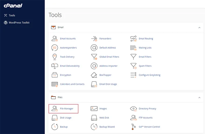 cpanel file manager