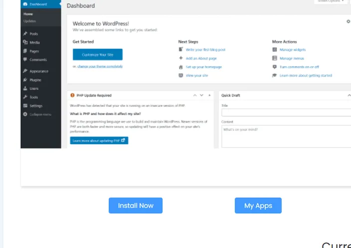 WordPress installation prompts via cPanel HostAfrica