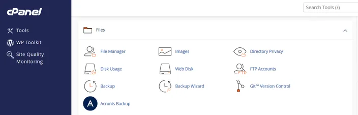 File Manager location in cPanel