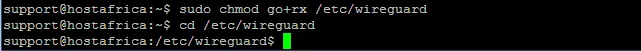 terminal output