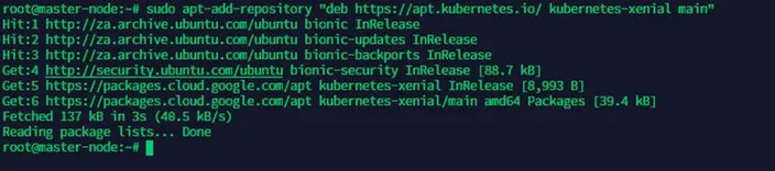 terminal output