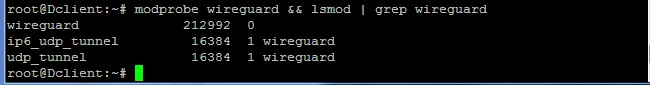 terminal output