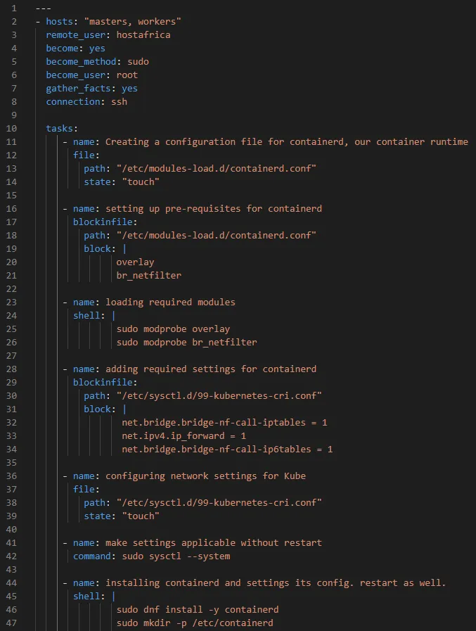install-kube YAML file configuration