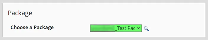 Package WHM Create a New Account