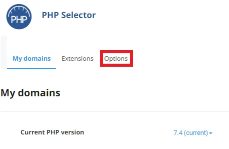 Navigating to the PHP Selector in cPanel